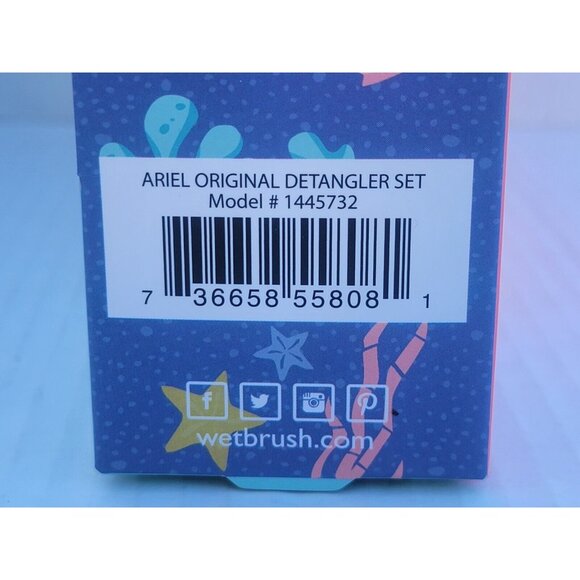 Wet Brush Disney Princess Ariel Original & Mini Detangler Accessory Set NEW - Picture 3 of 5